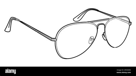 aviator sunglasses outline.